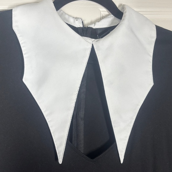 Killstar Wednesday Black Dress with White Collar - Picture 3 of 3